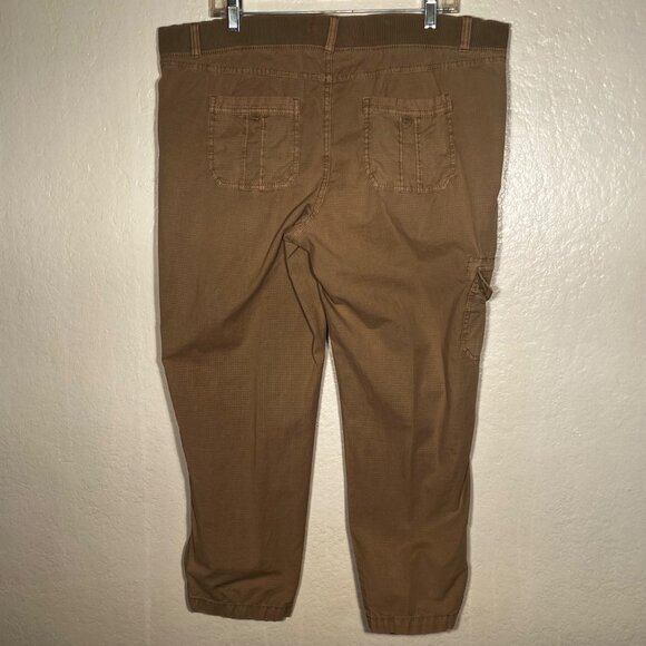 Sonoma Womens Cargo Pants Size 16 Khaki Light Brown Comfortable Elastic Waist - Picture 3 of 16